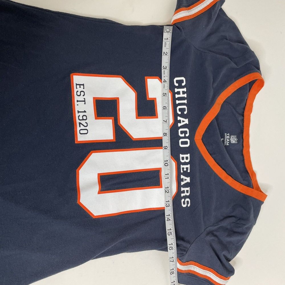 Chicago Bears Womens T-Shirt, Large, Dark Blue, #20 V Neck, NFL Apparel - Picture 6 of 7